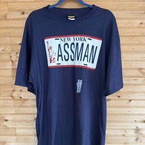 Seinfeld Assman License Plate T-Shirt Castle Rock Ripple Size XL NWT VTG 90s TV